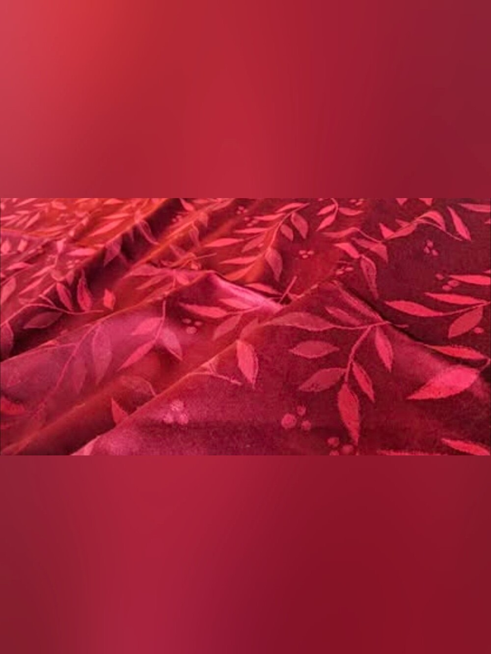 Vintage Burgundy Floral Design Cotton/Polyester Round Tablecloth. 70" Long